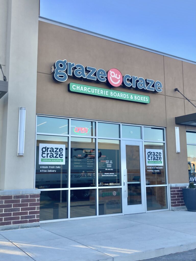 graze craze outside signage