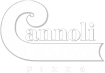Logo of Cannoli Kitchen Pizza, featuring the text "Cannoli Kitchen" in large font with the word "Pizza" below it. The logo has a stylized "C" as its main element.