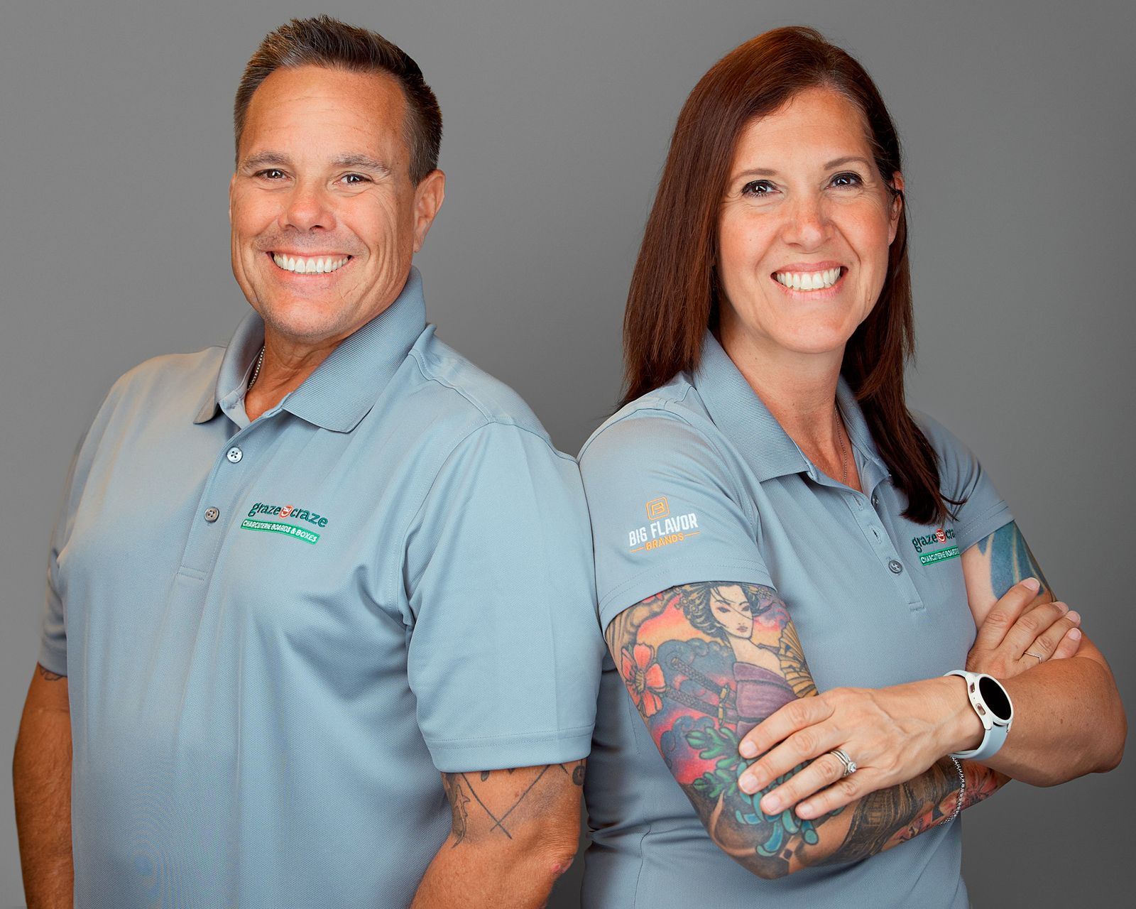 Logo of Graze Craze with the text "Charcuterie Boards & Boxes" at the bottom.