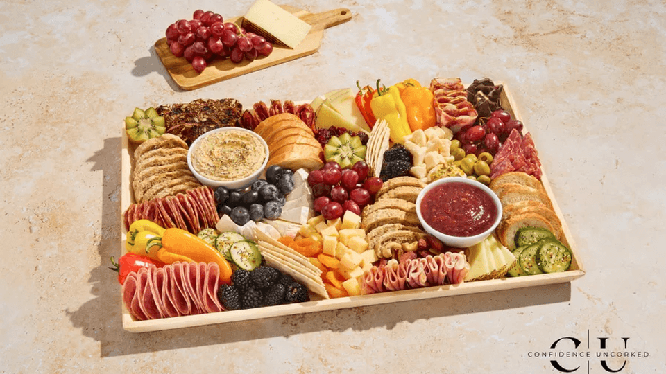 Logo of Graze Craze with the text "Charcuterie Boards & Boxes" at the bottom.